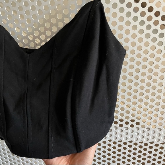 Dynamite Bustier-style Crop Top Size Small Black NWT - Picture 4 of 10